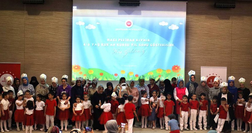 4-6 yaş Kur'an kursu öğrencileri için yılsonu etkinliği düzenlendi