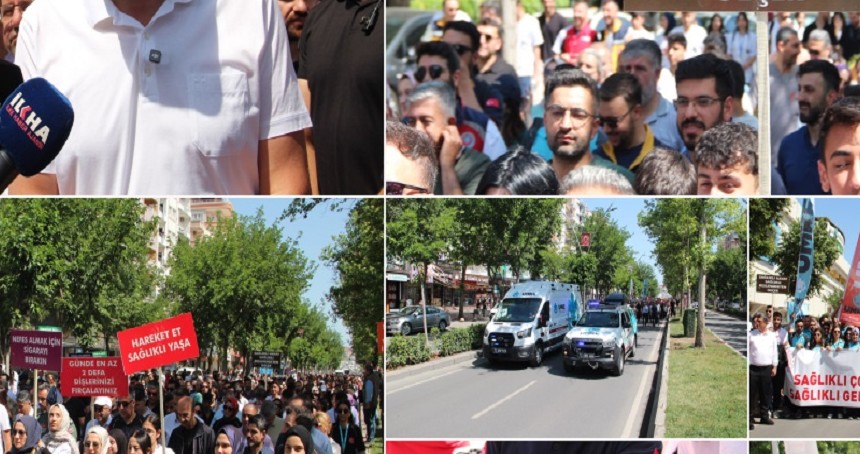 Batman'da sağlıklı yaşam için yürüyüş yapıldı