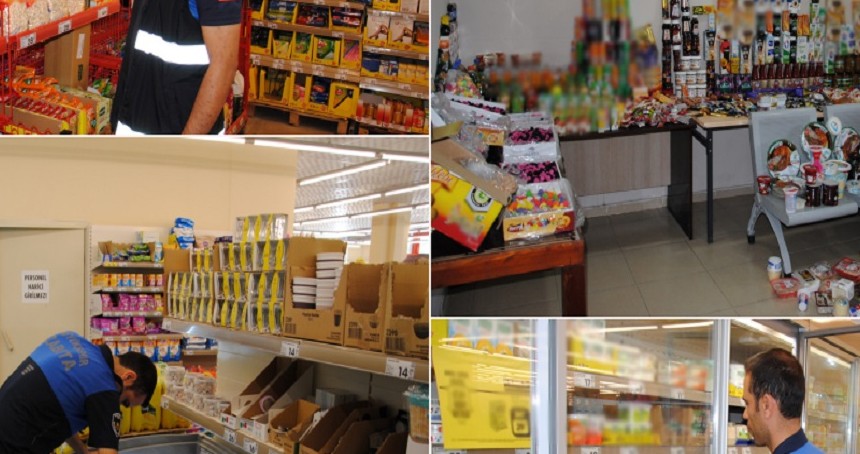Şanlıurfa'da market denetiminde tarihi geçmiş gıda ürünleri ele geçirildi