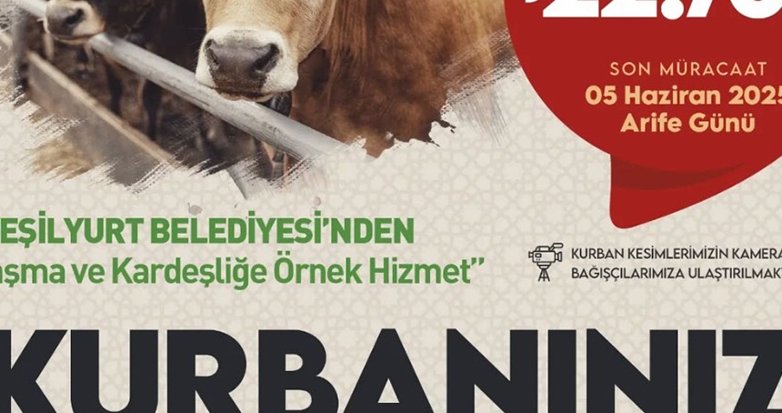 Yeşilyurt Belediyesi ihtiyaç sahipleri için "kurban bağış" hizmeti başlattı 