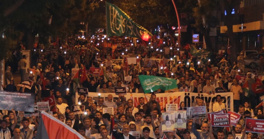 Ankara'da "Tek Gündem: Gazze" sloganıyla yürüyüş düzenlendi