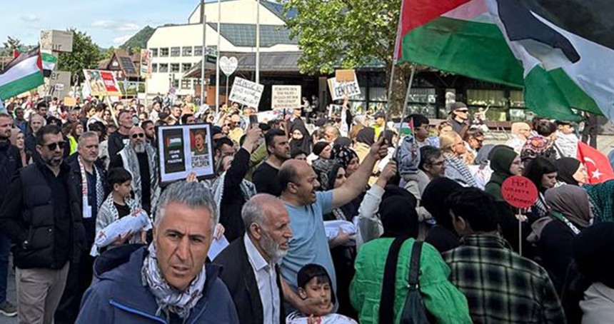 Avusturya’da Gazze için “Soykırımı Durdurun” yürüyüşü düzenlendi