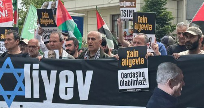 İşgalcilere destek veren Azerbaycan yönetimi İstanbul'da protesto edildi