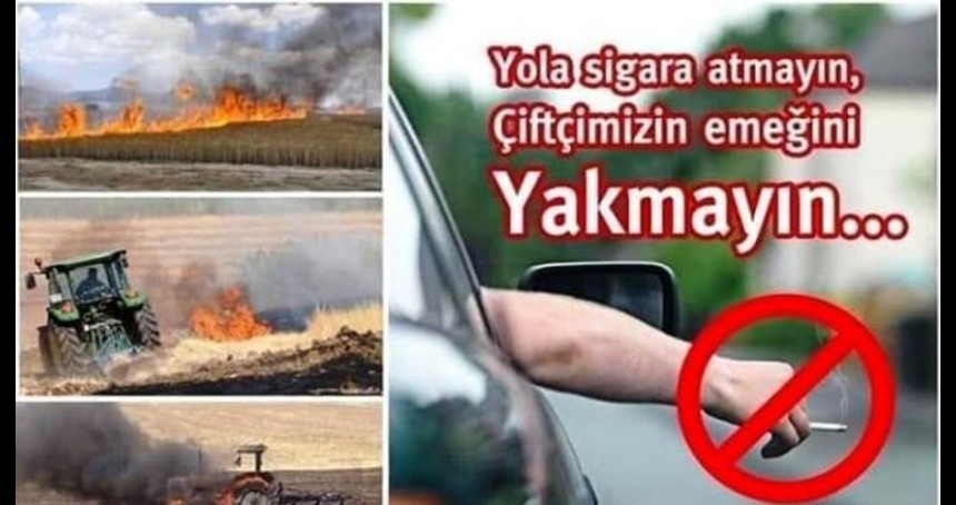 Hasat Öncesi İzmarit Uyarısı