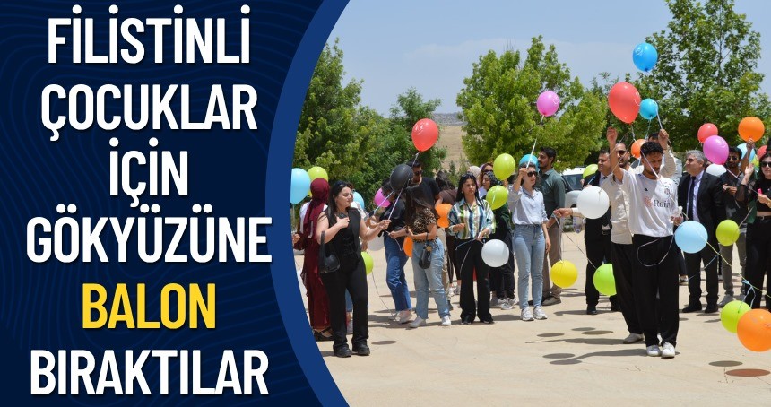 Filistinli çocuklar için gökyüzüne balon bıraktılar