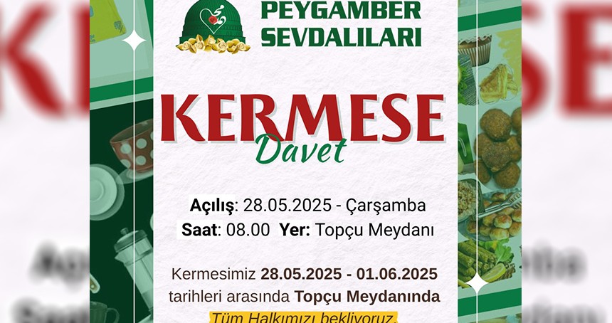 Şanlıurfa Peygamber Sevdalılarından ihtiyaç sahipleri için kermes