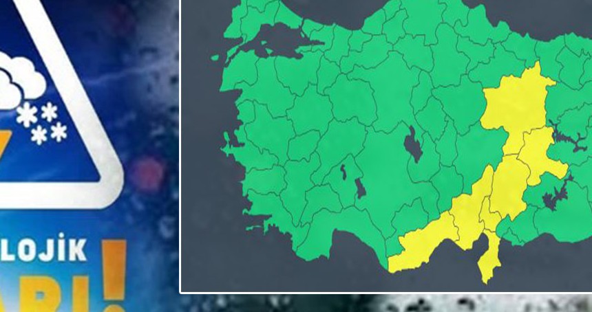 Meteoroloji'den 11 il için 'sarı' kodlu uyarı