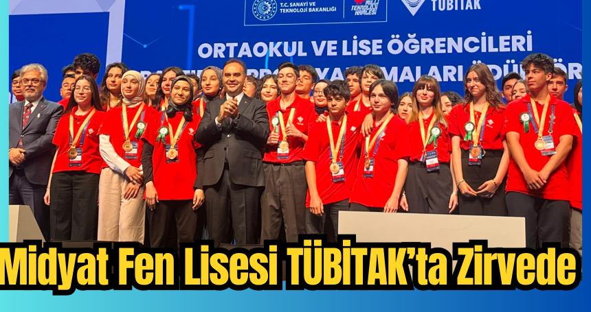 Midyat Fen Lisesi TÜBİTAK’ta Zirvede: Türkiye 3.’lüğü Gururu