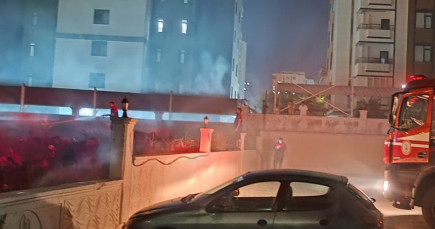 Şanlıurfa’da çalılık alanda çıkan yangın paniğe neden oldu