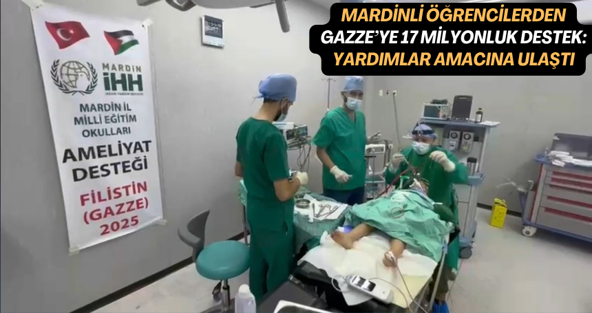 Mardinli Öğrencilerden Gazze’ye 17 Milyonluk Destek: Yardımlar Amacına Ulaştı