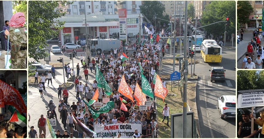 Diyarbakır gençleri Gazze için yürüdü