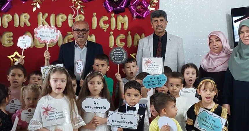 Mersin'de 4-6 Yaş Kur’an kurslarında karne heyecanı