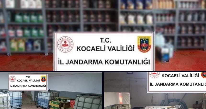 Kocaeli'de 11 bin 970 litre sahte madeni yağ ele geçirildi