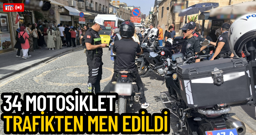 Mardin'de 34 motosiklet trafikten men edildi