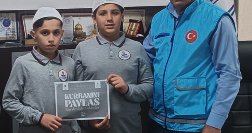 Cizre’deki hafızlık öğrencilerinden anlamlı kurban bağışı