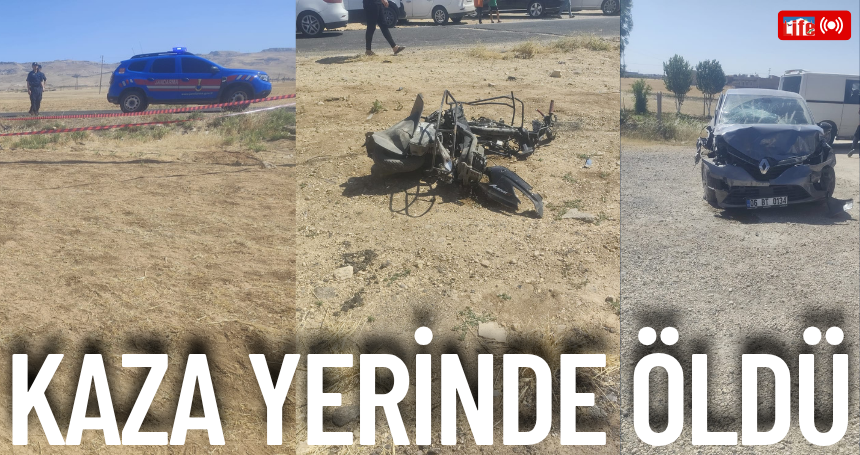 Kaza yerinde öldü