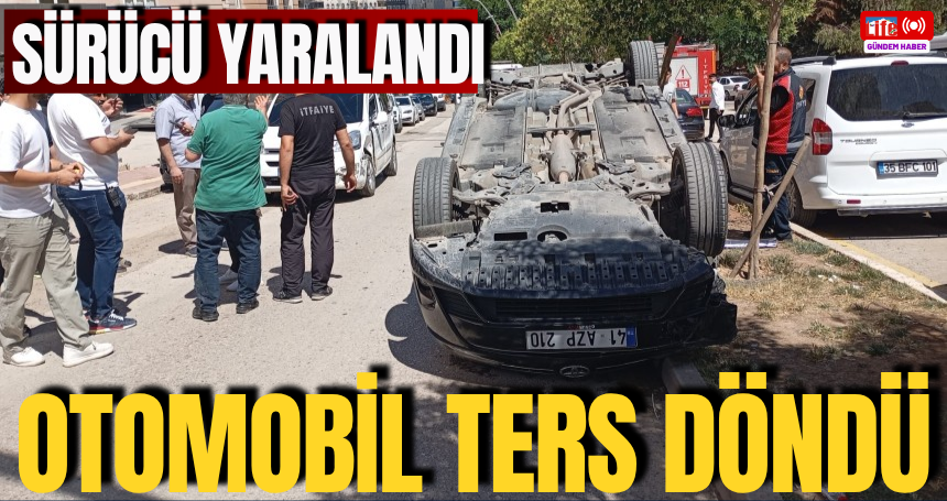 Mardin'de ters dönen otomobil sürücüsü yaralandı