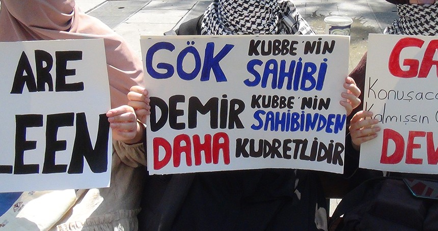 İmam hatipli öğrencilerden Gazze için sessiz eylem
