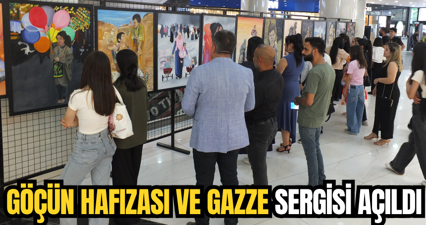 Mardin'de "Göçün Hafızası ve Gazze" konulu resim sergisi açıldı