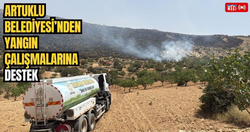 Belediyeden yangın çalışmalarına destek