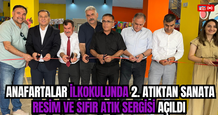 Mardin'de Anafartalar İlkokulunda 2. Atıktan Sanata Resim ve Sıfır Atık Sergisi Açıldı