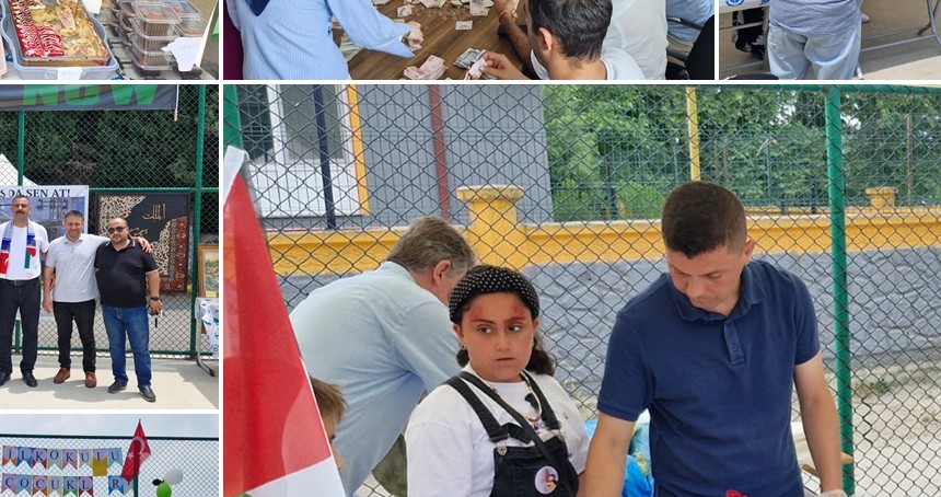 Sakarya'da ilkokul öğrencilerinden Filistin yararına kermes