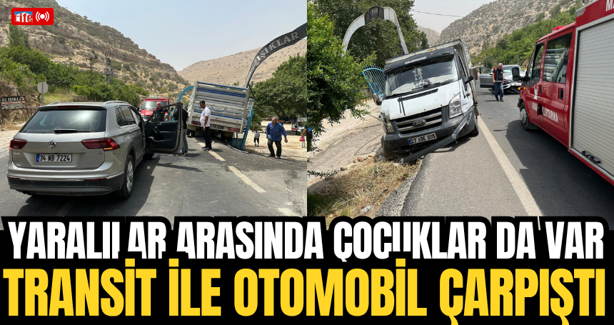 Transit ile otomobil çarpıştı, yaralılar arasında çocuklar da var