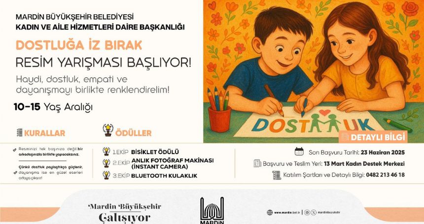 'Dostluğa İz Bırak' Resim Yarışması Başlıyor