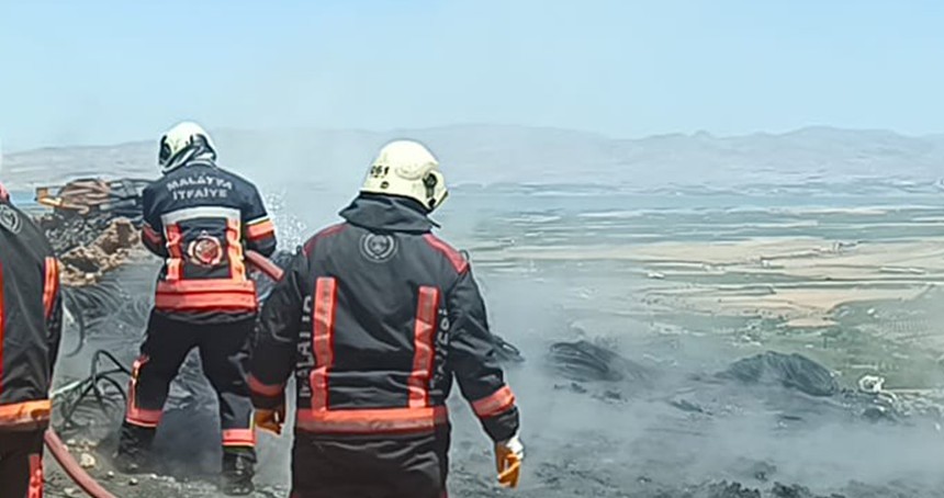 TOKİ şantiyesinde korkutan yangın