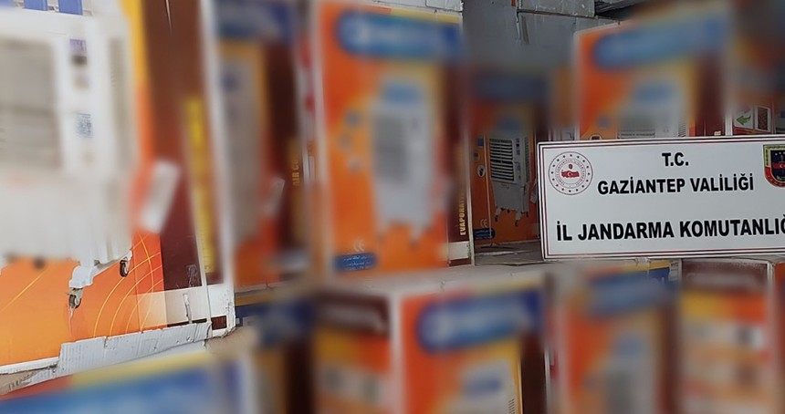 Gaziantep'te gümrük kaçağı yüzlerce klima ele geçirildi