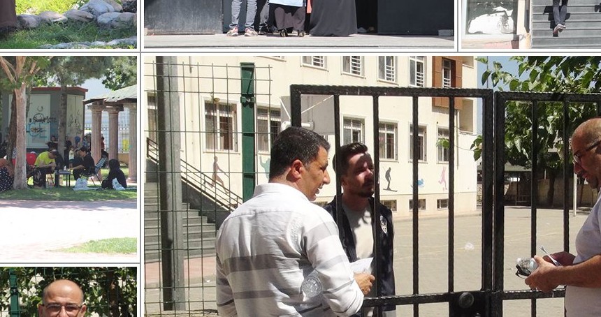 Batman'da sınava geç kalanlar içeri alınmadı