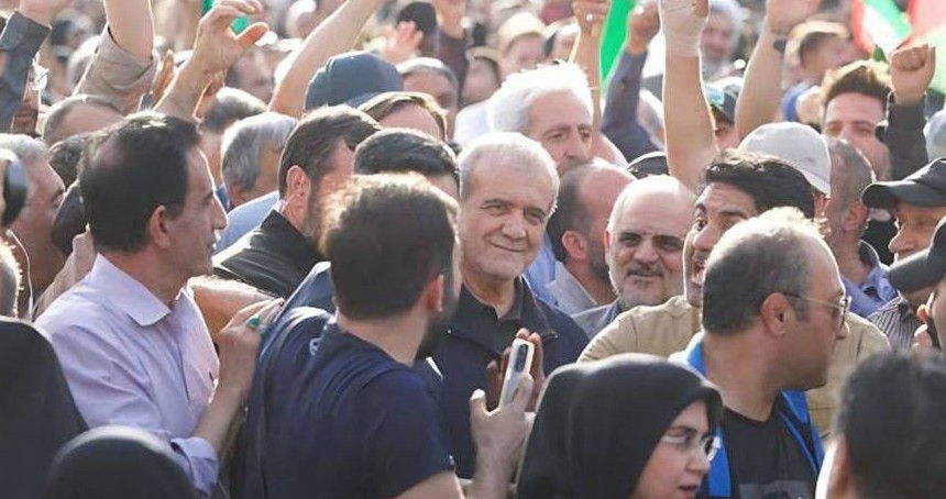 Pezeşkiyan'ın katılımıyla ABD ve işgalin saldırıları Tahran'da protesto edildi