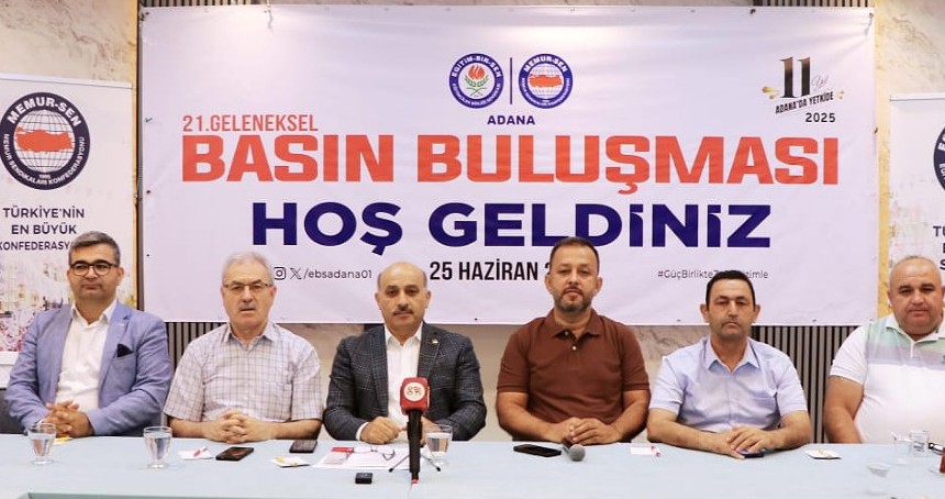Eğitim- Bir- Sen Adana Şubesi 21'inci geleneksel Basın buluşmasını gerçekleştirdi