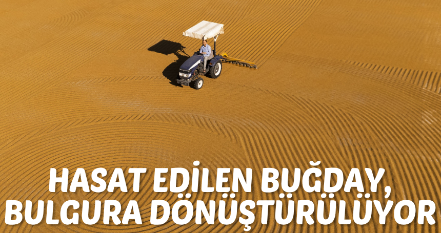 Mardin’de hasat edilen buğday, geleneksel yöntemlerle bulgura dönüştürülüyor