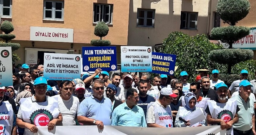 Öz Sağlık-İş: Emekçinin yanındayız, teklifi kabul etmiyoruz