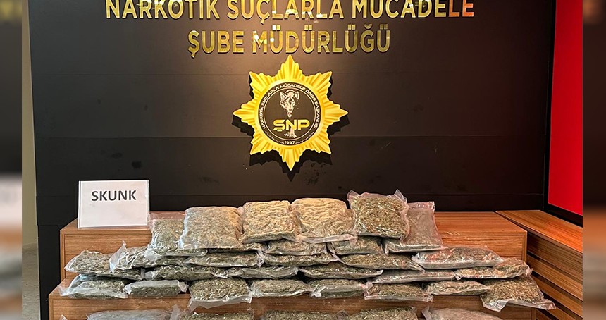 Şanlıurfa’da uyuşturucu operasyonu: 35 kilo skunk ele geçirildi