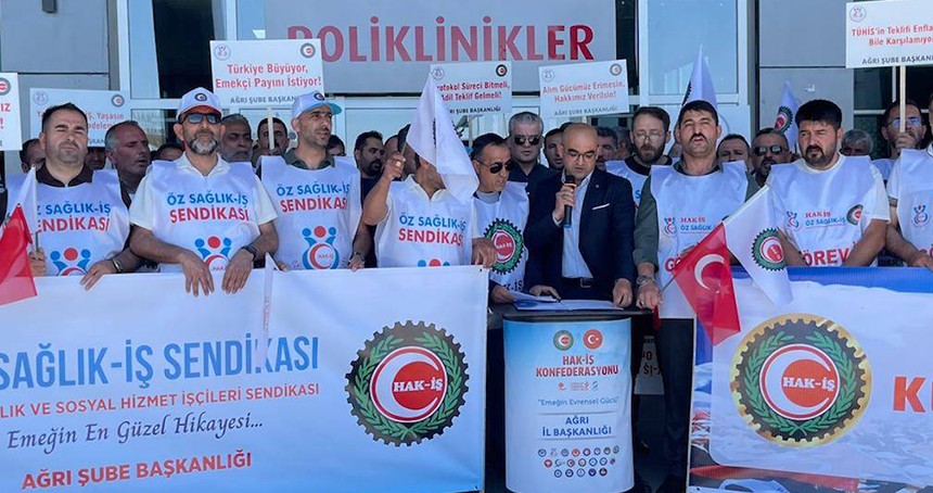 HAK-İŞ Ağrı Başkanı Yıldırım: "İşçinin iradesi kırmızı çizgimizdir"