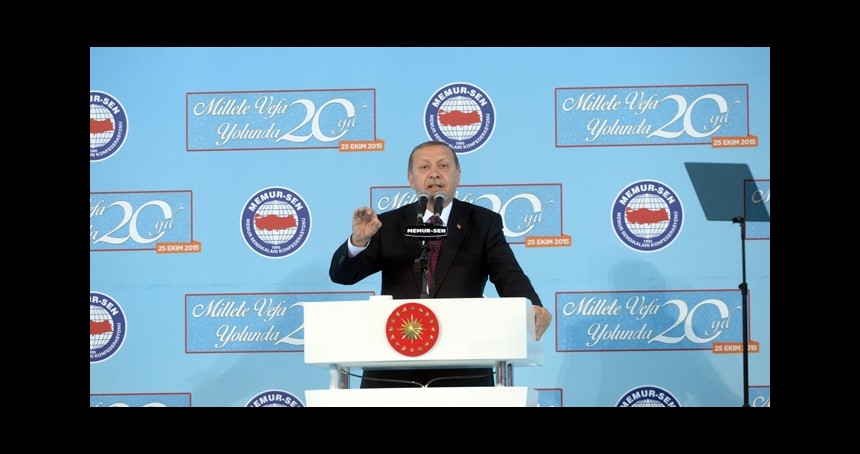 Cumhurbaşkanı Erdoğan’dan Memur-Sen’e Özel Teşekkür