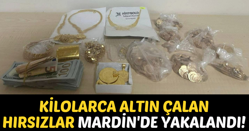 Kilolarca Altın Çalan Hırsızlar Mardin'de yakalandı!