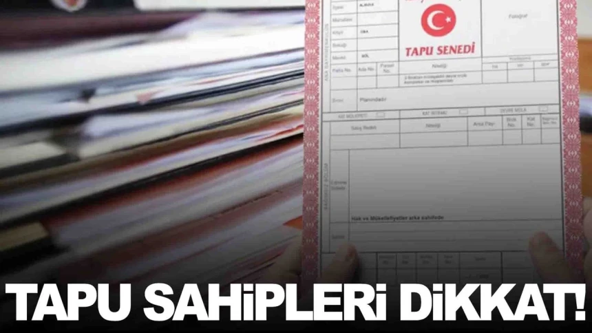 Birden fazla tapusu olanlar dikkat! 81 ilde ekipler devrede