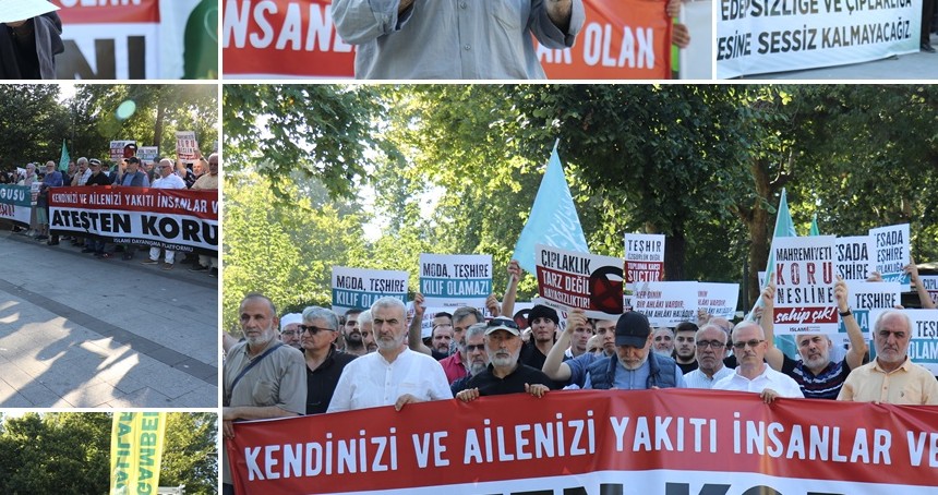 Teşhirciliğin son bulması için Saraçhane'de toplandılar