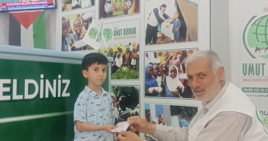 Minik yürekten Filistin'e büyük destek
