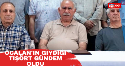 Öcalan'ın giydiği tişört gündem oldu