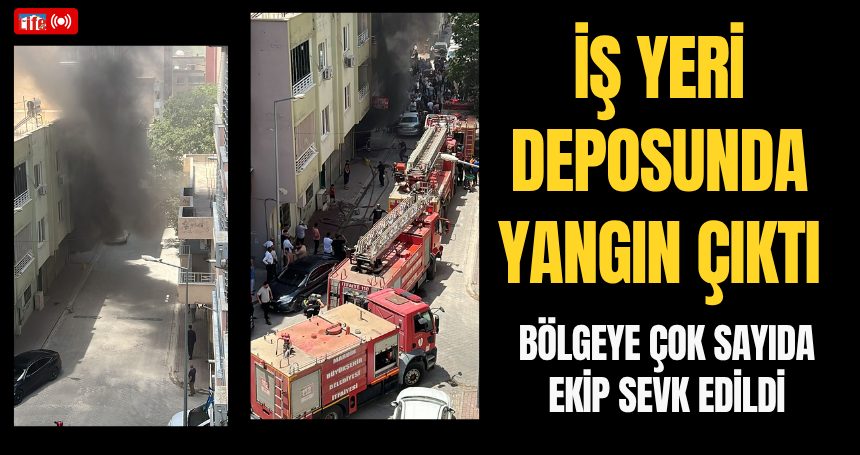 İş yeri deposunda yangın çıktı
