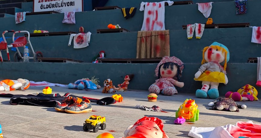 Van’da Gazze’de katledilen çocuklar için farkındalık etkinliği