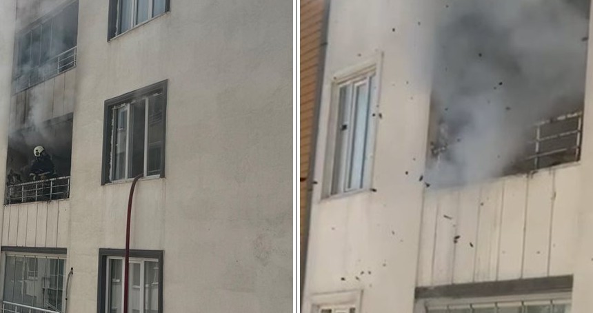 Batman'da apartman dairesinde yangın paniği