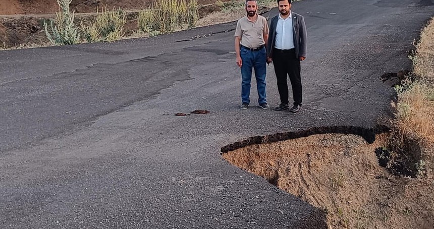 HÜDA PAR Genç İlçe Başkanı Doğru: Yağızca-Bayırlı grup yolundaki çökmelere acil müdahale edilmeli