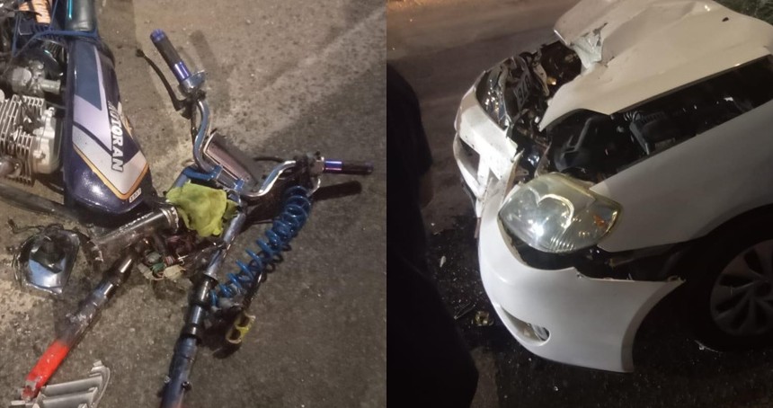 Otomobille çarpışan motosikletli ağır yaralandı