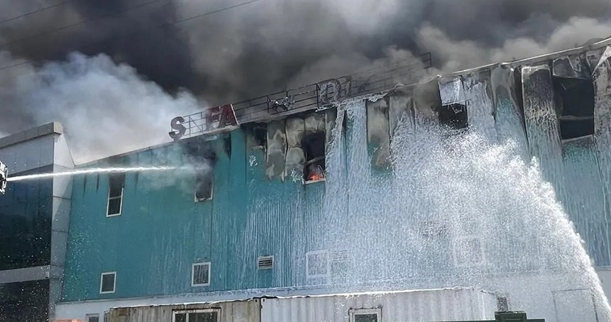 Bolu'da fabrika yangını
