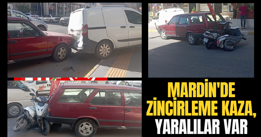 Mardin'de zincirleme kaza, yaralılar var...